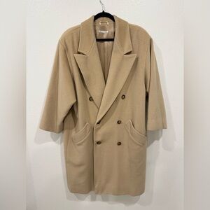 MaxMara 100% Wool Double Breasted Coat, US 12